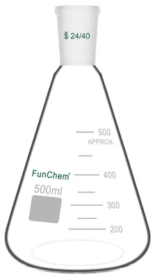 Erlenmeyerkolben 500 ml, Borosilikatglas, 24/40 Kegelschliff