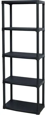 Obrázok produktu pre Regál, TOOD ETA 635, 5 políc, plast, 60 x 30 x 176 cm, čierny