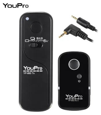 Immagine prodotto di YouPro YP-860 E3 Telecomando wireless a 2,4 GHz con pulsante di scatto, trasmettitore e ricevitore a 16 canali per Canon 550D, 600D, 650D, 700D, 760D, 750D, 70D, 7D2, 60D, 1100D, 1200D, 500