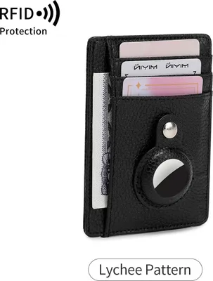 Produktbild von INF Elegantes RFID-blockierendes Airtag Tracker Kartenetui Schwarz