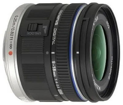 Produktbild von Olympus M.ZUIKO DIGITAL ED 9-18mm 1:4.0-5.6, Ultraweitwinkelobjektiv, 12/8, 9 - 18 mm, Micro Four Thirds (MFT)