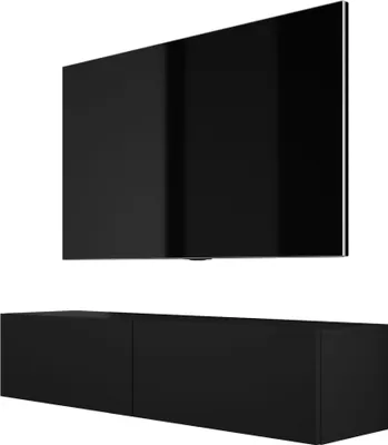 Produktbild von TV-SCHRANK : Mattschwarz, 140 x 34 x 32 cm