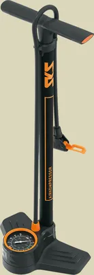 Produktbild von SKS Standpumpe Airkompressor 10 bar DV/SV/AV, 650mm, mit Manometer, schwarz/orange
