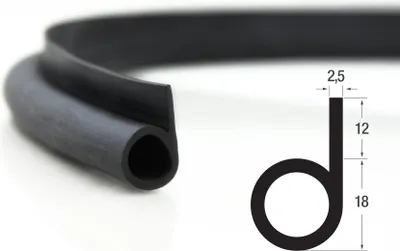 Produktbild von NP5 Notenprofil EPDM Kederprofil Gummi Profil Keder Dichtprofil Dichtungsprofil Gummi