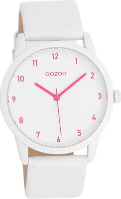 Immagine prodotto di Oozoo orologio da donna in pelle orologio analogico al quarzo bracciale bianco Timepieces D2UOC11057