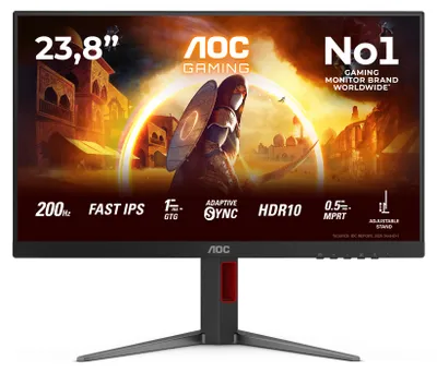 Produktbild von AOC G4 24G4HA, 60,5 cm (23.8"), 1920 x 1080 Pixel, Full HD, LED, 1 ms, Schwarz, Rot