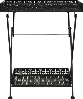Produktbild von vidaXL Beistelltisch Klappbar Vintage Metall 58 x 35 x 72 cm Schwarz