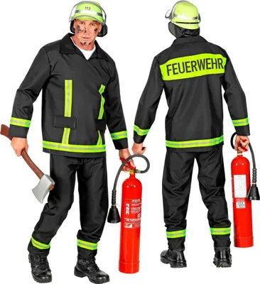 Produktbild von Feuerwehrmann Uniform Kostüm Größe: M
