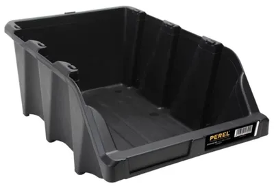 Image de Solidchoice - Boîte de rangement empilable, dimensions 310 x 490 x 195 mm, couleur noire