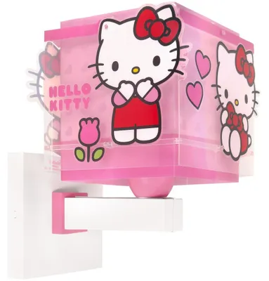 Produktbild von Hello Kitty Kinderzimmer Wandleuchte mit Figur und sanftem Lichteffekt