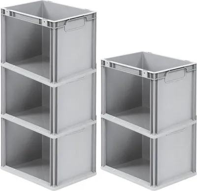 Produktbild von SparSet 5x Eurobox NextGen Store | HxBxT 32x30x40cm | 30 Liter | Seite offen | Eurobehälter, Transportbox, Transportbehälter, Stapelbehälter