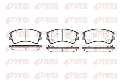 Produktbild von REMSA Bremsbeläge Satz Vorne Bremsklötze für MAZDA 6 Station Wagon (GY) 0970.02