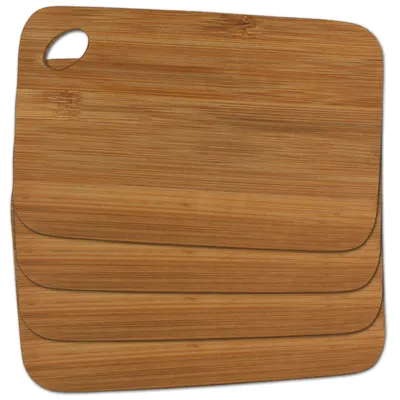 Produktbild von 4 Kesper Schneidebrett aus Bambus mit Aufhängeloch - Holzbrett 22,5x14,5cm