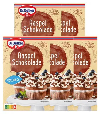 Image de Râpe à chocolat au lait Dr. Oetker, paquet de 5 (5 x 100 g)