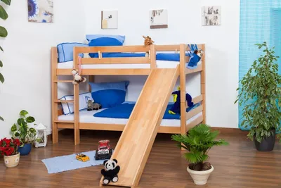 Produktbild von Kinderhochbett mit Rutsche