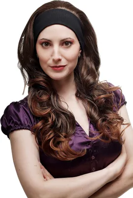 Produktbild von WIG ME UP Halbperücke Perücke Stirnband Braun Locken H9309-2T30