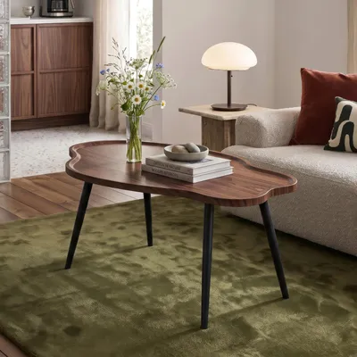 Productafbeelding van Salontafel 'Trestaneng', afmetingen 100 x 60 x 47 cm, met een notenhouten uitstraling