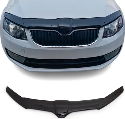 Produktbild von Motorhaube Deflektor Insekten Steinschlagschutz für Skoda Octavia 2012-19 Dunkel