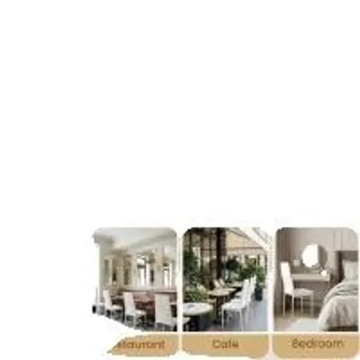 Image de Chaises de salle à manger, design élégant, fonctionnalité peu encombrante, blanc, 6 pièces