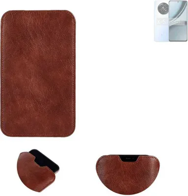 Produktbild von K-S-Trade Schutzhülle Handyhülle kompatibel mit Realme Narzo 70 5G Handytasche Kunstleder Sleeve in braun