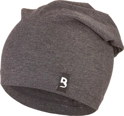 Produktbild von Slouchbeanie Mütze dünn BARIDI Outlast® - dunkelgrau meliert, 6 | 54-57 cm