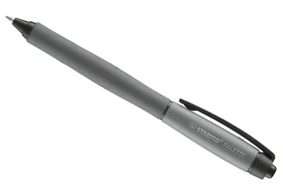 Zdjęcie produktu dla Długopis z mechanizmem dociskowym - STABILO PALETTE w kolorze czarnym - Szerokość linii F (0,4 mm) - Pojedynczy długopis - Kolor pisania czarny