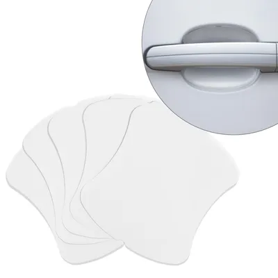 Produktbild von kwmobile 4x Universal Auto Türgriff Lackschutzfolie - selbstklebend - Silikon Schutzfolie Griffmulden Matt Transparent 8,4x9,3 cm