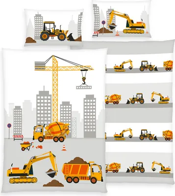 Produktbild von Jana Bettwäsche 100 x 135/40 x 60 cm, Baustelle