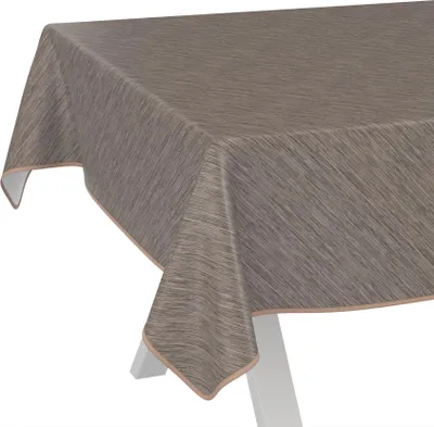 Produktbild von Tischdecke Wachstuch Einfarbig Braun Robust Wasserabweisend Breite 140 cm Länge 220 cm