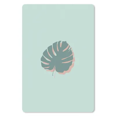 Produktbild von MuchoWow® Mauspad Mousepad Sommer - Laub - Türkis - Rosa 18x27 cm - Mousepads - Maus Mat - Pad - Mausunterlage