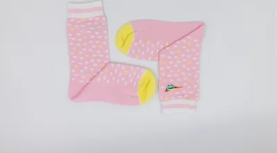 Produktbild von MEGAGROUP 1 Paar Casual Socken Stricksocken Vogelmuster pink Größe 35-39