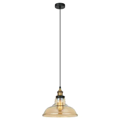 Zdjęcie produktu dla Żyrandol Italux Hubert industrialny czarny MDM-2381/1 GD+AMB