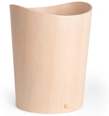 Produktbild von Papierkorb aus Birkenholz, 9 Liter, für Büro und Schlafzimmer