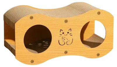 Produktbild von APT ZW37 Kratzbaum aus Karton für Katzen, 53,5 x 23,5 x 30 cm, 3-in-1