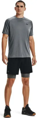 Zdjęcie produktu dla Under Armour Męskie długie spodenki HeatGear Pocket Carbon Heather/Black L Bežecká spodná bielizeň
