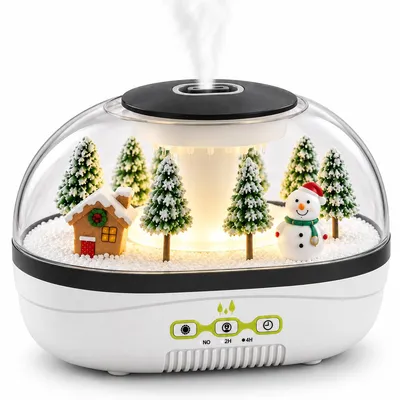 Produktbild von Duftdiffusor mit Luftbefeuchter, LED-Nachtlicht und Fernbedienung, Ultraschall Aroma Diffuser im Tropfen-Design, für Schlafzimmer und Büro