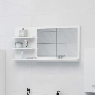 Obrázek produktu pro vidaXL Koupelnové zrcadlo bílé 90x10,5x45 cm výrobek ze dřeva