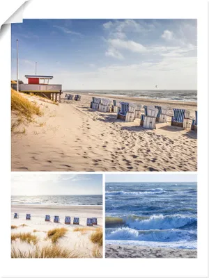 Produktbild von ARTland Poster Träume vom Meer: Strand von Kampen Sylt Größe: 45x60 cm