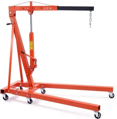 Productafbeelding van Famanu motorhef 2 ton met nivelleerapparaat - Oranje/Zwart