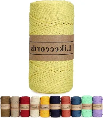 Image de Fil tressé en polyester 4 mm x 130 m pour panier au crochet, cordon macramé