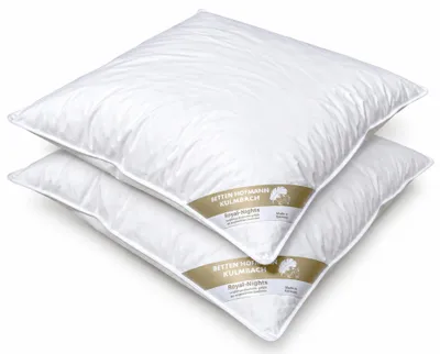 Produktbild von 2 Stück Betten Hofmann Canada Flachkissen 80x80 cm Kopfkissen Kinderkissen 450 g