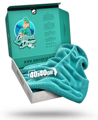 Produktbild von Nuke Guys Gamma Dryer S | Ultra saugstarkes handliches Trockentuch 1400 GSM in Mint 40x40cm | Fusselfrei, abgerundete sanfte Fasern, kratzerfrei | Premium Mikrofasertuch für Auto Motorrad Fahrrad