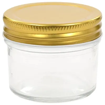 Zdjęcie produktu dla Szklane słoiki do marmolady - zestaw 48 sztuk, pojemność 110 ml - szczelne pokrywki - wielokrotnego użytku - do marmolady, chutney, sosów - kolor khaki