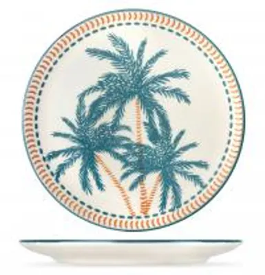 Immagine prodotto di H&H Set 12 Piatti Piani Haiti In Stoneware Cm 26
