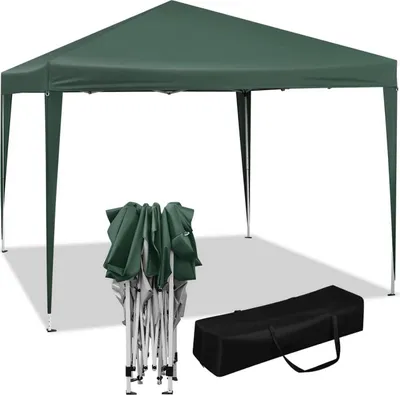 Produktbild von WOLTU Pavillon Pop-Up wasserdichter Faltpavillon Sonnenschutz Event Pavillon Gartenpavillon auf Terrasse Camping Festival Pagodenzelt aus Oxford Metallrahmen 3 x 3 m Grün