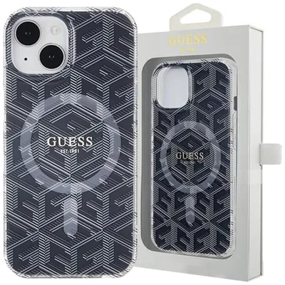 Produktbild von Guess Iml Gcube Magsafe Case Für Iphone 15 / 14 / 13 - Schwarz