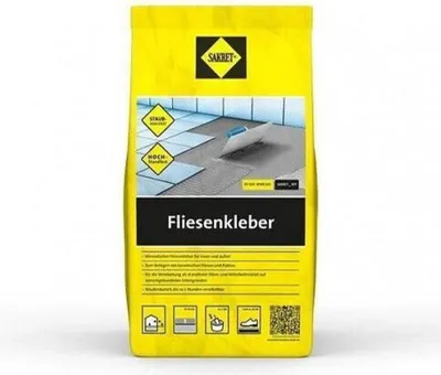 Produktbild von SAKRET Hydraulisch erhärtender Fliesenkleber Dünnbettmörtel 5 kg für innen, Wand und Boden