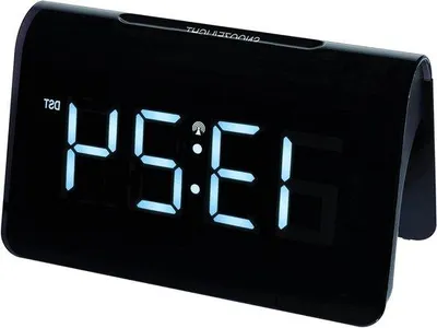 Obrázok produktu pre Digitálny budík s LED číslicami 60.2543.02 čierno-biely 132 x 64 x 80 mm