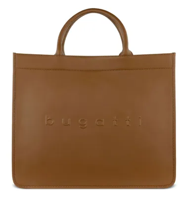Produktbild von bugatti Leder Schultertasche Shopper mit Laptopfach Daphne Tote Bag Cognac braun