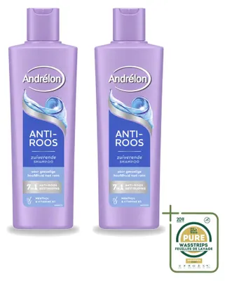 Zdjęcie produktu dla 2 sztuki szamponu Andrélon Anti-łupież - 250 ml - zestaw ekonomiczny